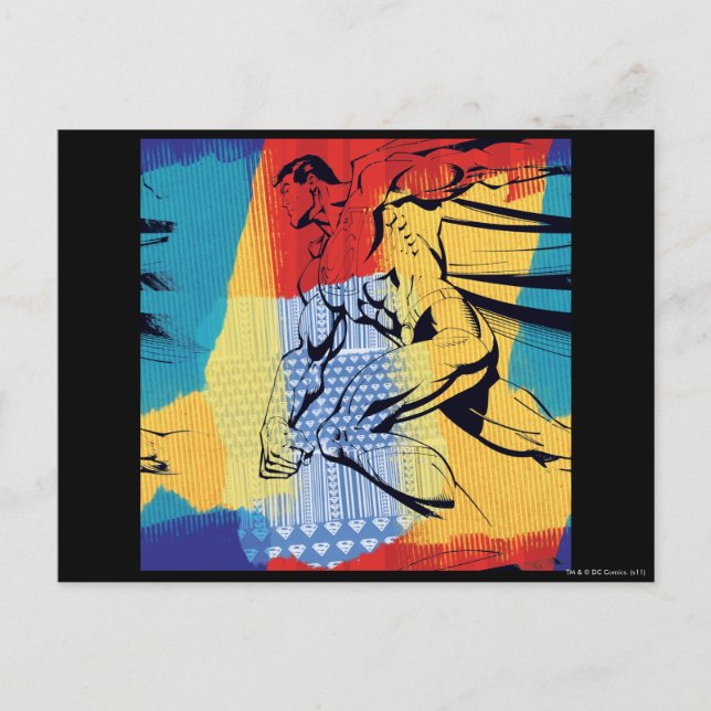 Cartão Postal Superman Colorful (Frente)