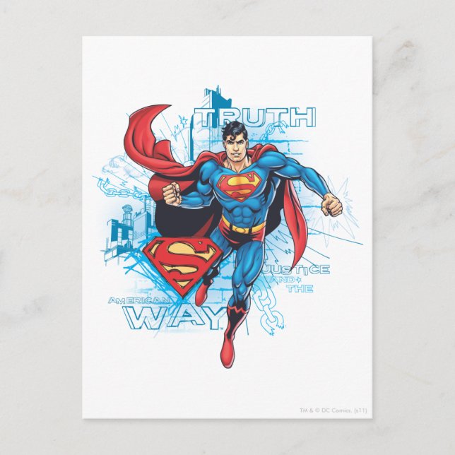 Cartão Postal Superman com Logotipo (Frente)