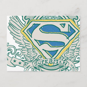 Cartão Postal Superman Estilizado   Logotipo de repouso esboçado