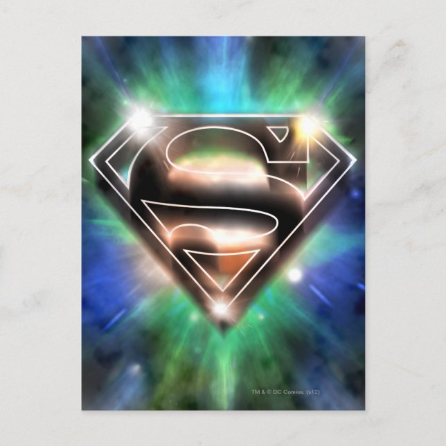 Cartão Postal Superman Estilizado | Logotipo Shiny Burst (Frente)