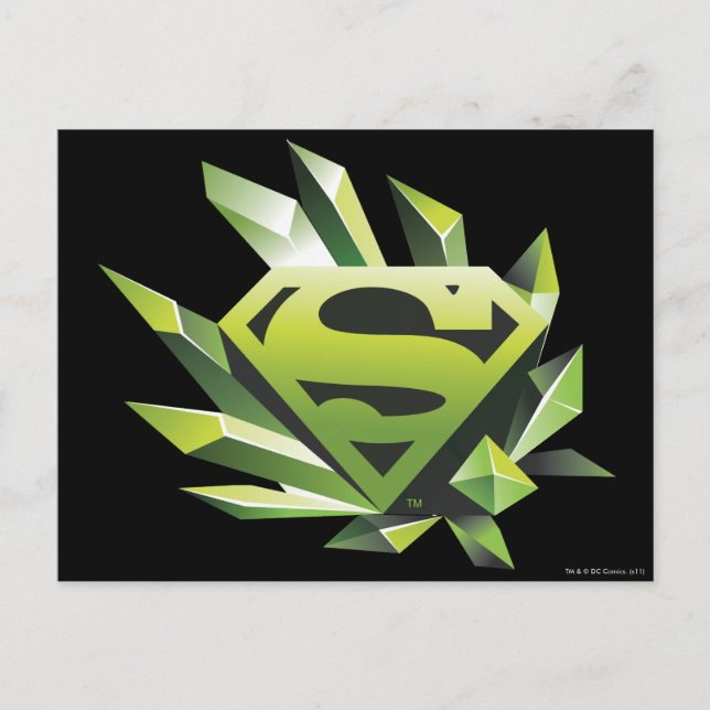 Cartão Postal Superman Estilizado | Logotipo verde (Frente)