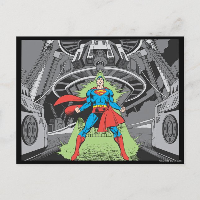 Cartão Postal Superman Exposto a Kryptonite (Frente)