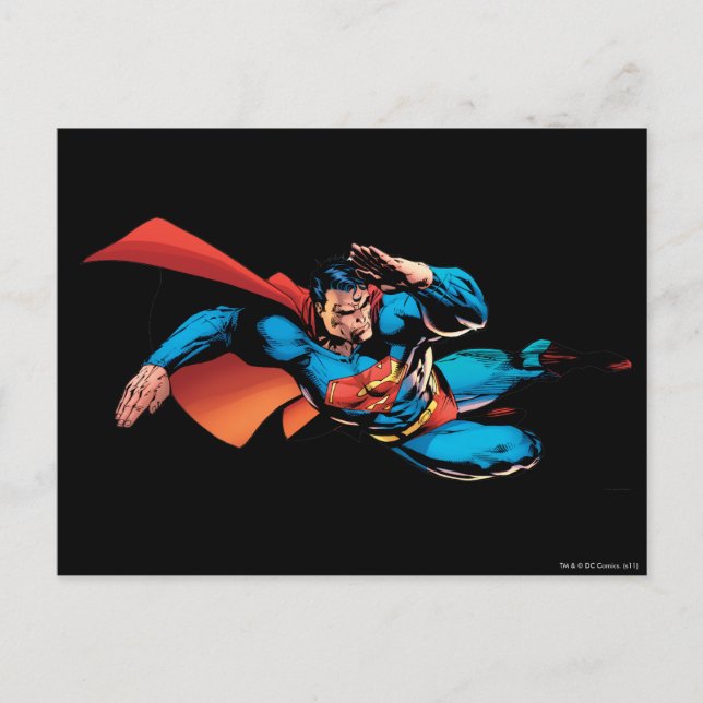Cartão Postal Superman Flying Kick (Frente)