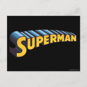 Cartão Postal Superman   Logotipo de nome clássico