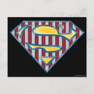 Cartão Postal Superman S-Shield   Logotipo distribuído