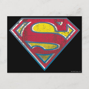 Cartão Postal Superman S-Shield   Logotipo impresso