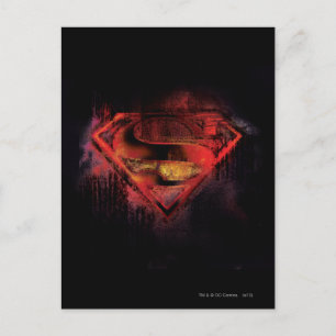 Cartão Postal Superman S-Shield Logotipo pintado