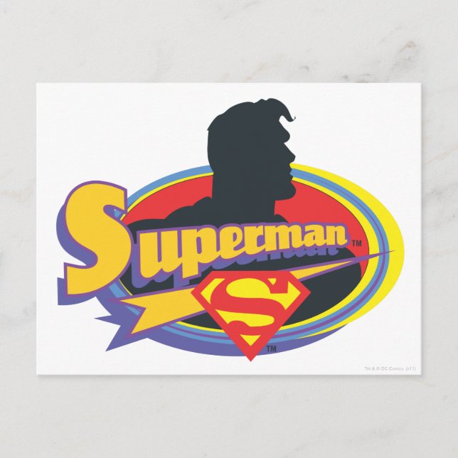 Cartão Postal Superman Silhouette (Frente)