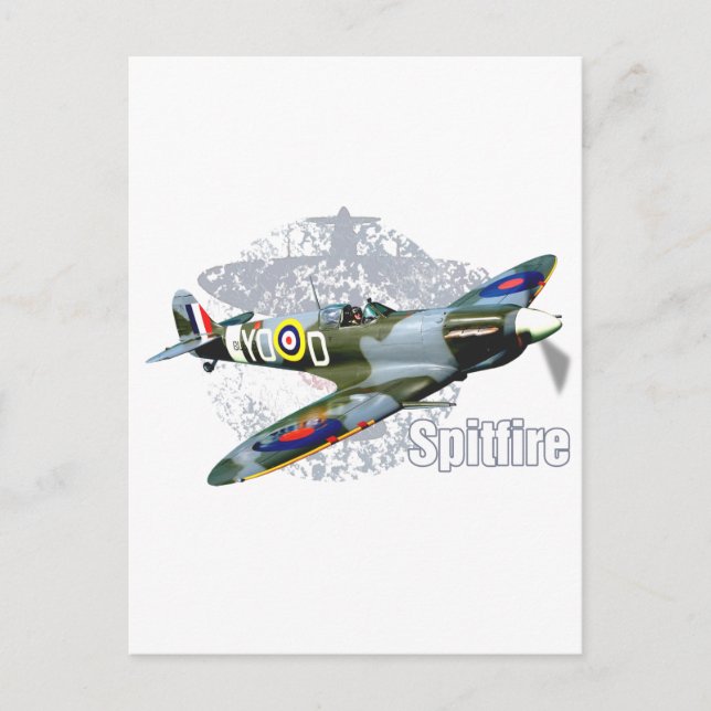 Cartão Postal Supermarinho Spitfire (Frente)