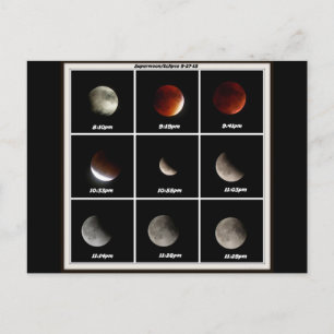 Cartão Postal Supermoon & Eclipse