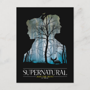 Cartão Postal Supernatural Irmãos Winchester Floresta Gráfica