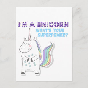 Cartão Postal Superpotência Unicorn