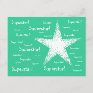 Cartão Postal Superstar! Turquesa