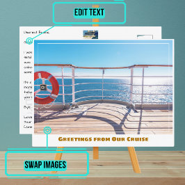 Cartão Postal Supervisionando a viagem do navio de cruzeiro ao m