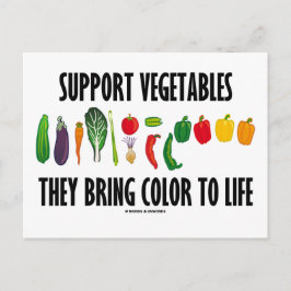 Cartão Postal Suportam Vegetais Que Trazem Cor À Vida