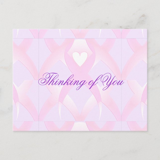 Cartão Postal Suporte,Consciência do Cancer de Mama_ (Frente)