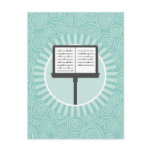 Suporte de Música Divertido Espiral Turquesa Músic