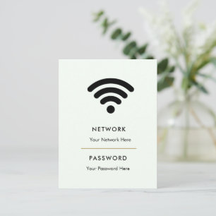 Cartão Postal Suporte de Rede Wifi Empresarial Moderna