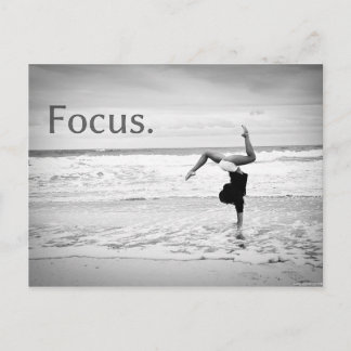 Cartão Postal Suporte Motivational Training Beach Focus