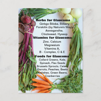 Cartão Postal Suporte Nutricional Glaucoma 