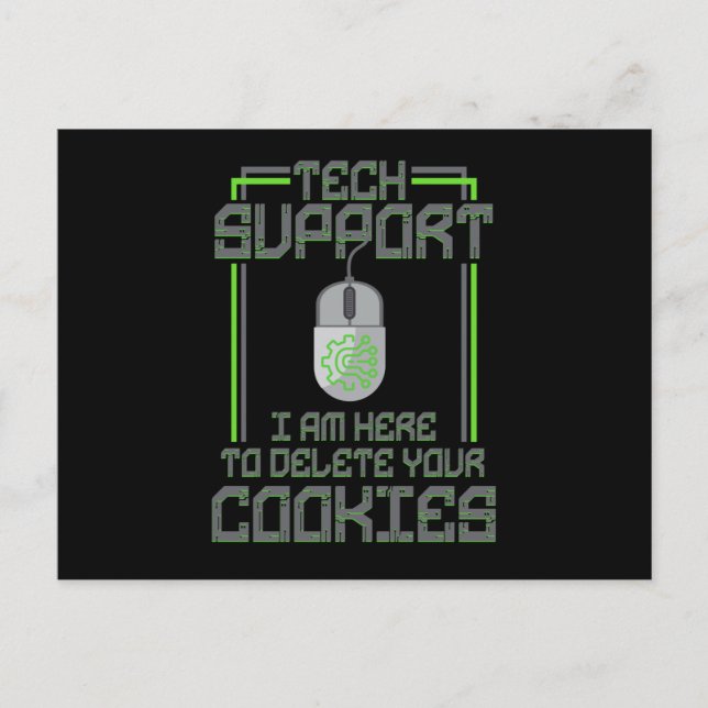 Cartão Postal Suporte Técnico Estou Aqui Para Eliminá-Lo (Frente)