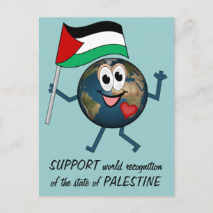 Cartão Postal Support world recognition of the state of Palestin
