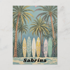 Cartão Postal Surf, Estilo de Pastel Personalizado