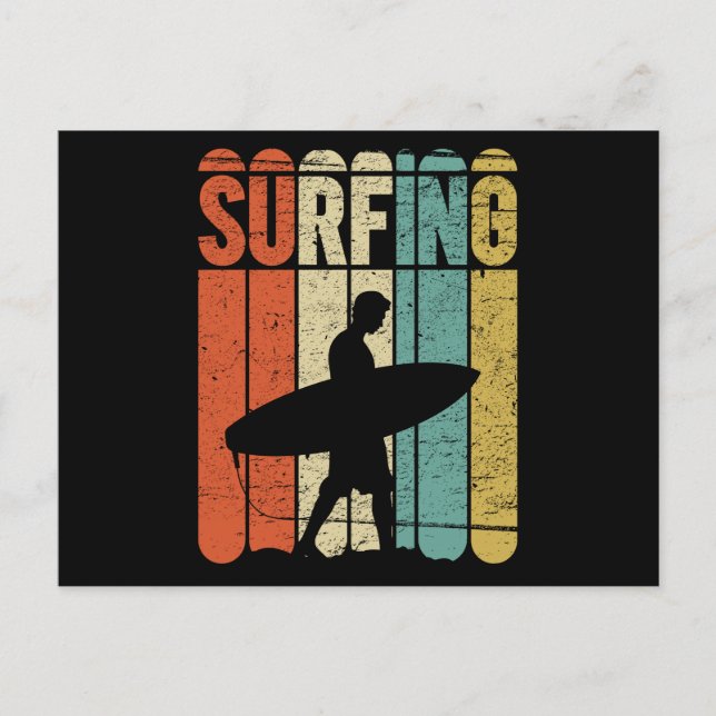 Cartão Postal Surf Vintage (Frente)