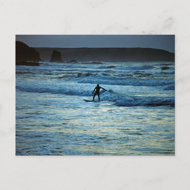 Cartão Postal Surfe de Cornwall (Frente)