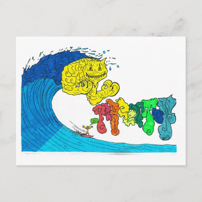 Cartão Postal surfe percentual (Frente)