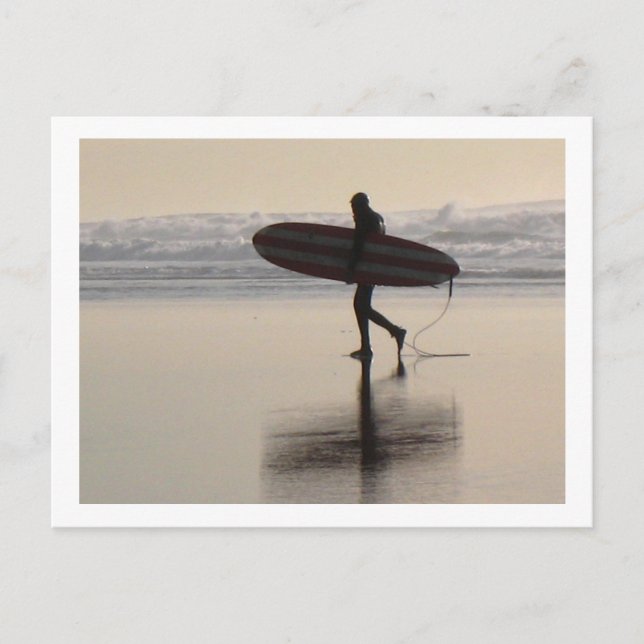 Cartão Postal Surfer em Ocean Beach (Frente)