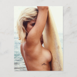 Cartão Postal Surfer girl ☆ Beach Babe ☆ Postcard