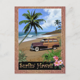 Cartão Postal Surfin' Hawaii