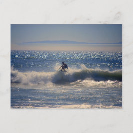 Cartão Postal Surfista na Postcard de Huntington Beach, Califórn