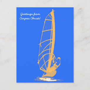 Cartão Postal surfista, saudações de Corpus Christi!