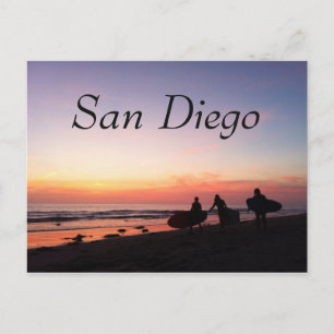 Cartão Postal Surfistas de San Diego