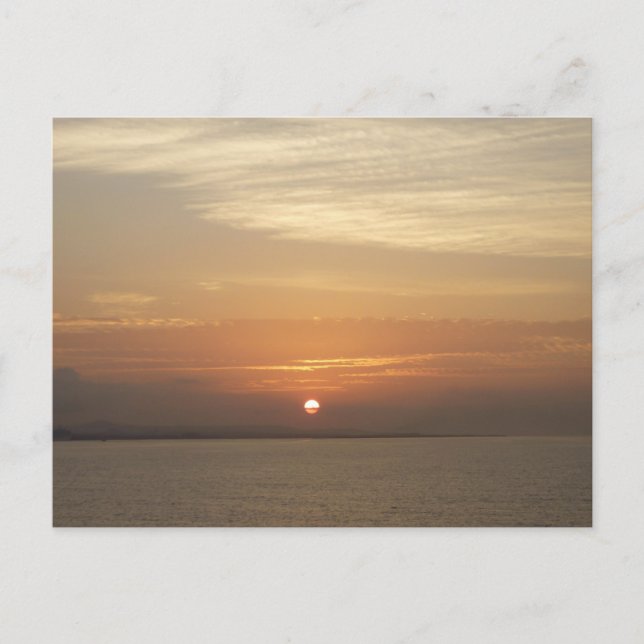 Cartão Postal Surgimento do sol sobre Aruba II Caribe paisagem m (Frente)