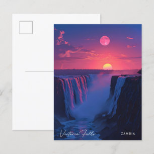 Cartão Postal Surgimento solar na Viagens vintage de Victoria Fa
