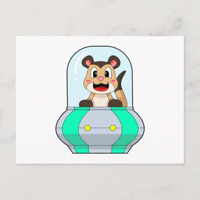 Cartão Postal Suricata com Submarino (Frente)