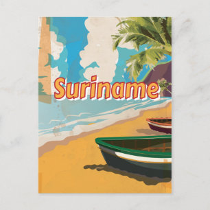 Cartão Postal Suriname Vintage Poster