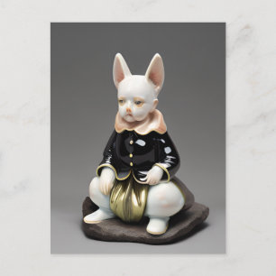 Cartão Postal Surly Rabbit Porcelain Figurine