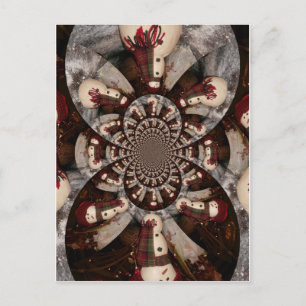 Cartão Postal Surpreendente Snowman