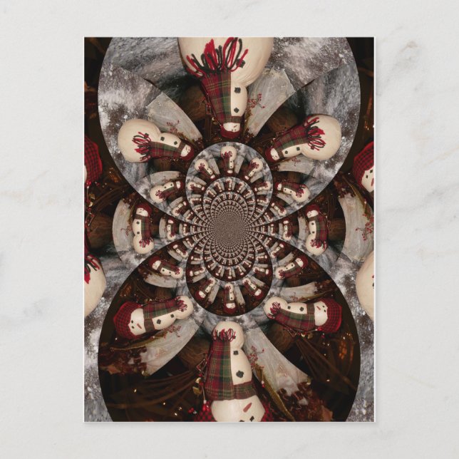 Cartão Postal Surpreendente Snowman (Frente)