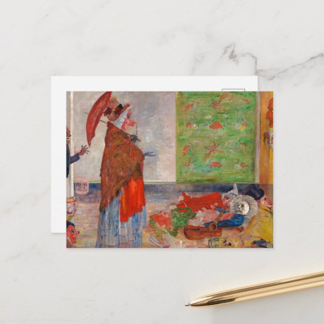 Cartão Postal Surpresa com a Máscara de James Ensor (Frente/Verso In Situ)