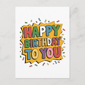 Cartão Postal Surpresa de Histórias Feliz Aniversário