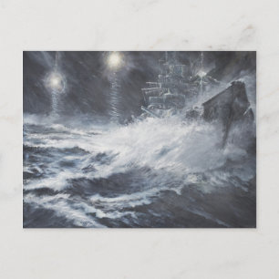 Cartão Postal Surpresa por Starshell Scharnhorst Batalha de