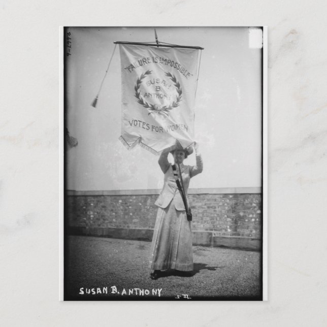 Cartão Postal Susan B. Anthony Failure é impossível (Frente)