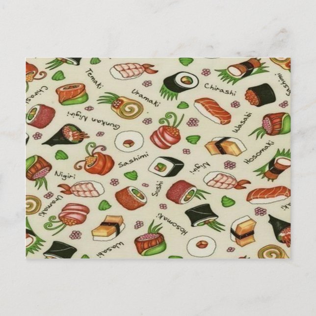 Cartão Postal Sushi (Frente)