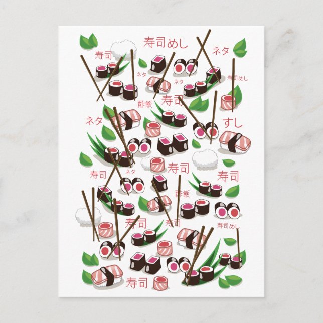 Cartão Postal Sushi (Frente)