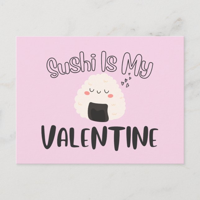 Cartão Postal Sushi É Meu Namorados (Frente)